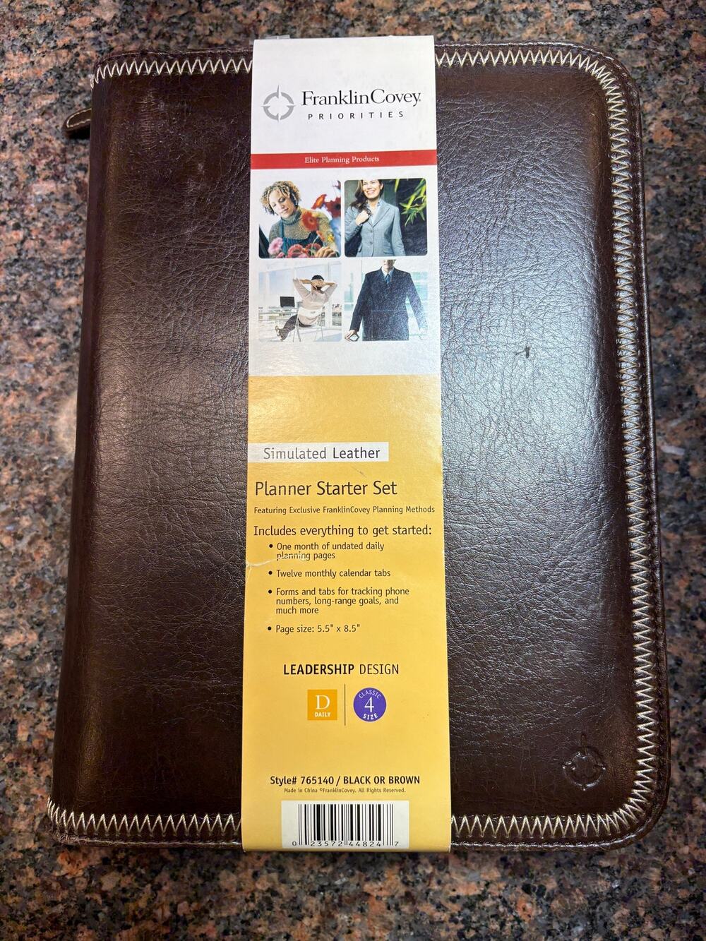 Franklin Covey Classic Brown Planner Starter System NIB 10x8